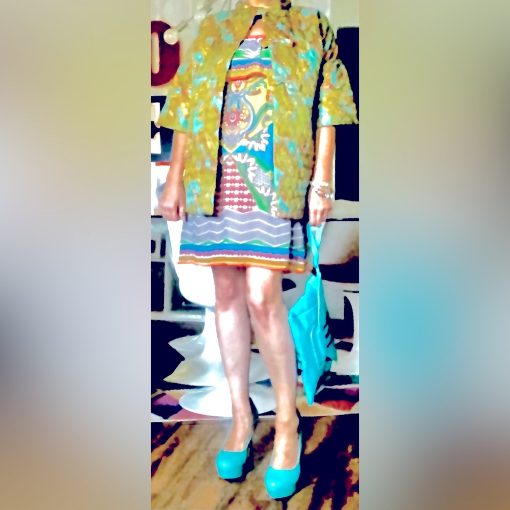 Fun, funky, and elegant dress and jacket